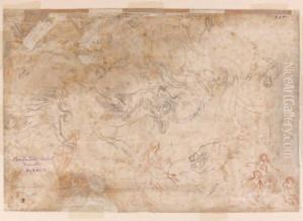 Feuille D'etude Recto-verso Oil Painting by Pier Francesco Mola