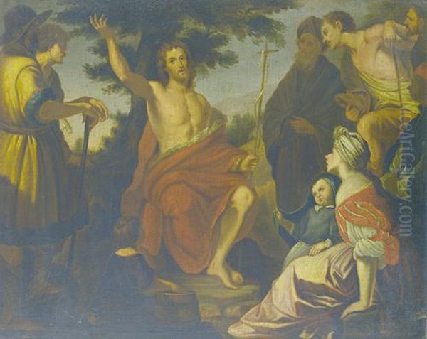 Saint John Preaching Oil Painting by Pier Francesco Mola