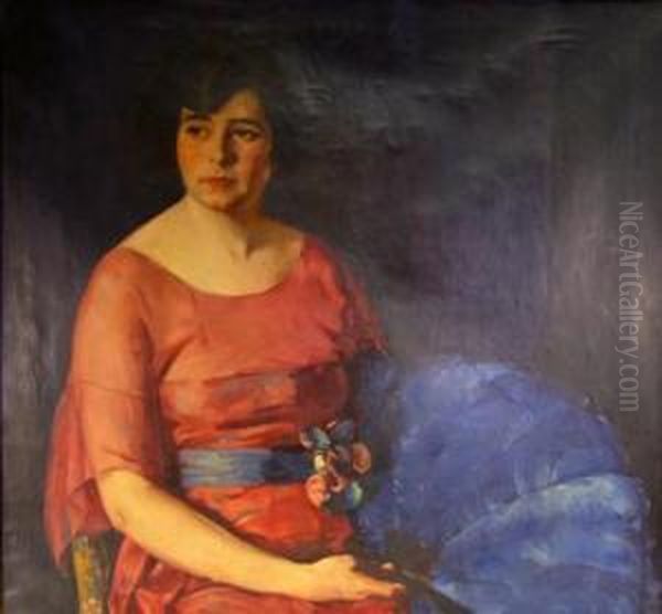 Portrait Of A Woman Oil Painting by Maurice, Morris Molarsky