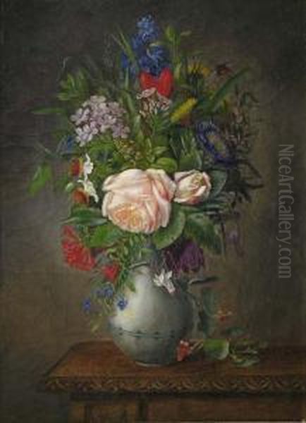 Bouquet De Fleurs Oil Painting by Christian Molback