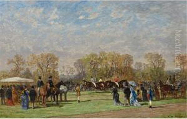 Chantilly Oil Painting by Auguste Molin