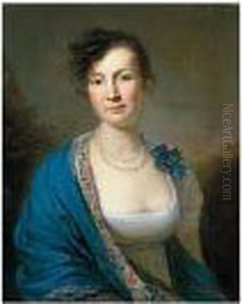 Portrait Of Natalia Alexandrovna Zubova Oil Painting by Alexander Molinari