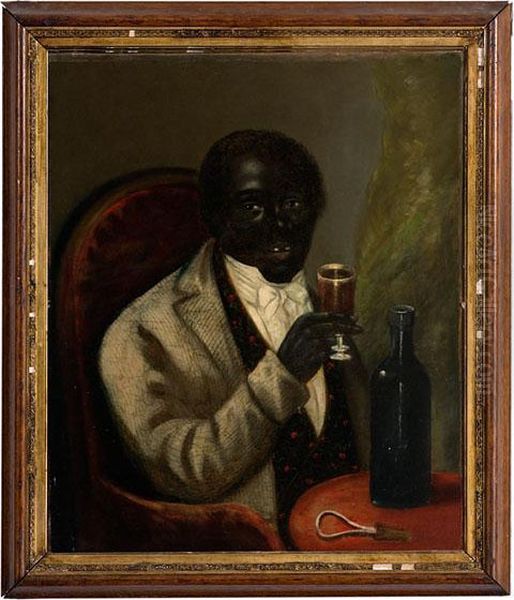 A Half Length Portrait Of A Seated Black Gentleman Oil Painting by Tom Molineaux