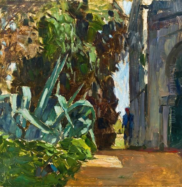 Algier, Arabisches Landhaus I Oil Painting by Carl Moll