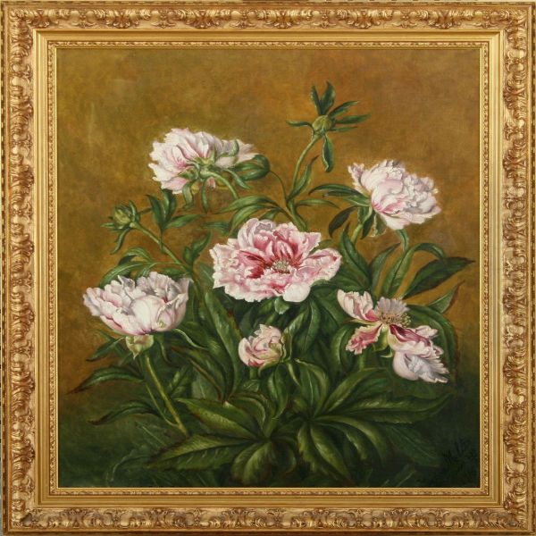 Pink Peonies Oil Painting by Isadora Moller