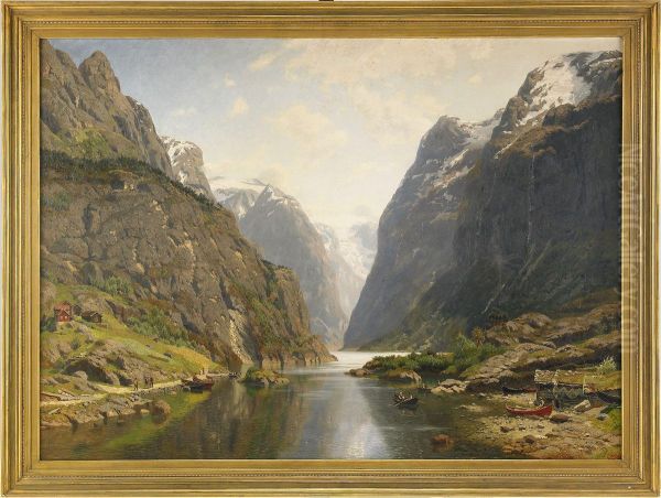 Loen Oil Painting by Niels Bjornson Moller