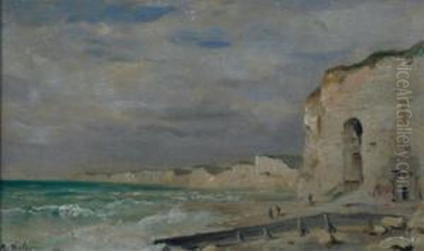 Breton (?) Rocky Coast. Oil Painting by Robert Mols