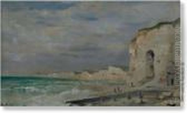 Breton Rocky Coast Oil Painting by Robert Mols