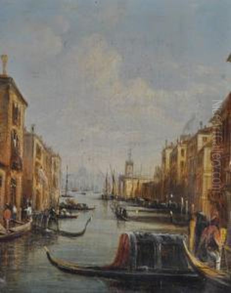 A Scene On The Grand Canal, Venice Oil Painting by Francis Maltino