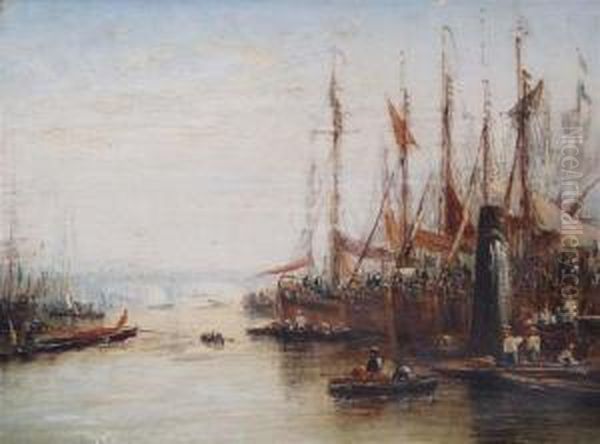 Early Morning On The Thames Oil Painting by Francis Maltino