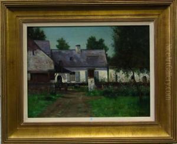 Boerderij Bij St Joost Ten Node Oil Painting by Felix Mommen