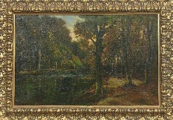 Herbstwald Am See Oil Painting by Frits Mondriaan