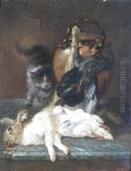 Apres La Chasse Oil Painting by Charles Monginot