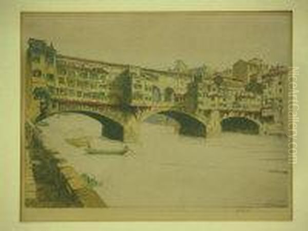 Ponte Vecchio Oil Painting by William Monk