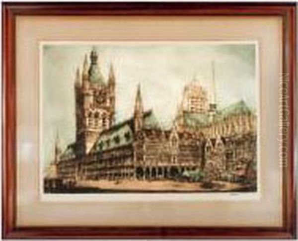 The Cathedral Oil Painting by William Monk