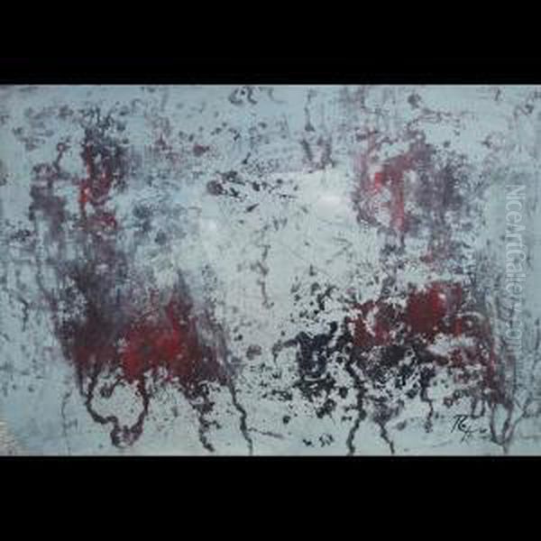 Abstract Oil Painting by Rafael Monleon y Torres