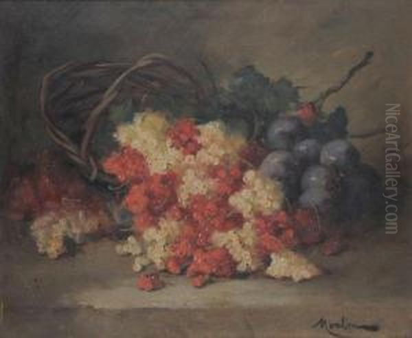 Nature Morte Aux Groseilles Et Aux Raisins Oil Painting by Monlon