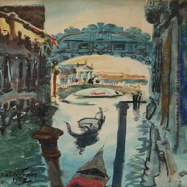 Pont Des Soupirs Oil Painting by Martin Monnickendam