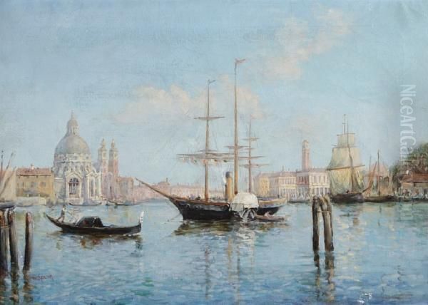 A Venetian View Oil Painting by Maurits Monnickendam