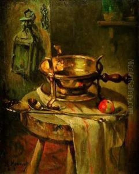 Nature Morte Au Cuivre Oil Painting by Maurice Louis Monnot