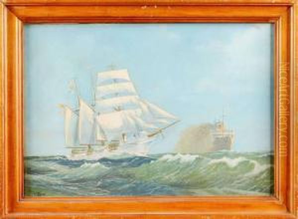 Marinmalning Oil Painting by Monogramme: C.B.