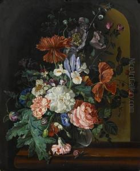 Oil On Panel. Monogrammed Lower Right: F. V. B. Oil Painting by The Brunswick Monogrammist