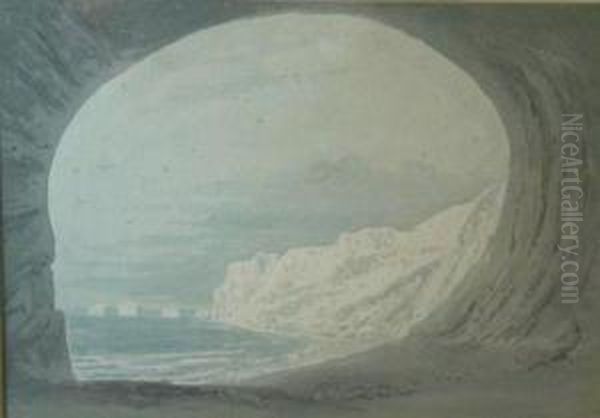 Possibly After Edward Dayes View Of The Needles, Isle Of Wight Oil Painting by Alexander Monro