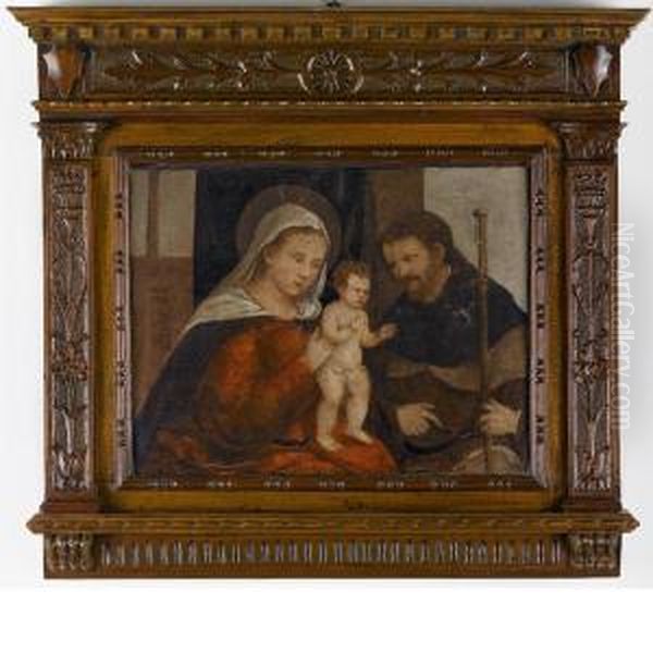 Sacra Famiglia Oil Painting by Bartolomeo Montagna