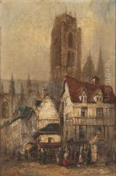 Altstadtansicht Oil Painting by Alfred Montague