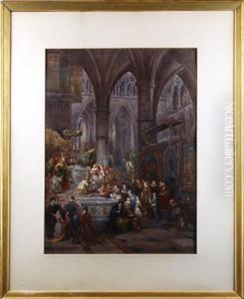 Blessing A Tomb Oil Painting by Clara Montalba