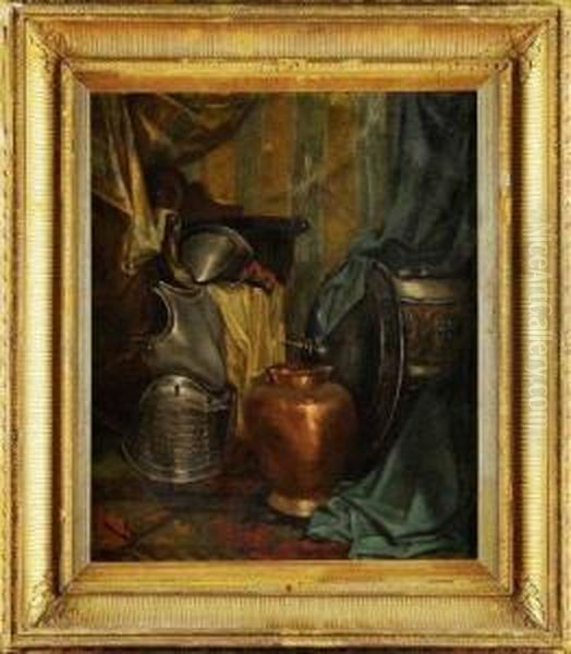 Nature Morte Al'armure Oil Painting by Hilda Montalba