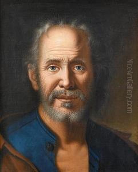 The Head Of A Bearded Man Oil Painting by Bartolome Montalvo