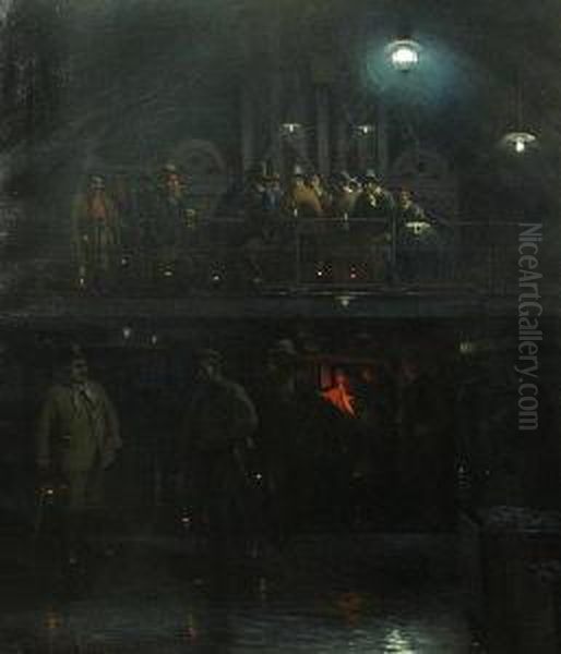 Down In The Mine Oil Painting by Anders Montan