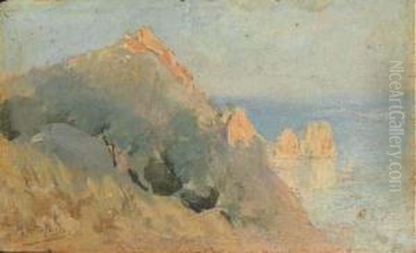 Scorcio Di Capri Oil Painting by Vincenzo Montefusco