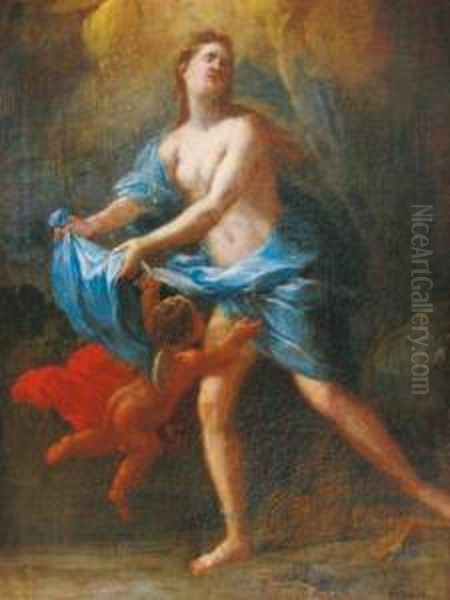 Venus Et L'amour Oil Painting by Francesco Montelaticci, Cecco Bravo