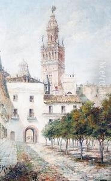 La Giralda, Sevilla Oil Painting by Jose Montenegro Capell