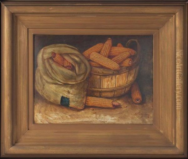 Still Life With Corn Oil Painting by Alfred Montgomery