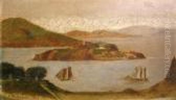 View Of Alcatraz Oil Painting by Alfred Montgomery