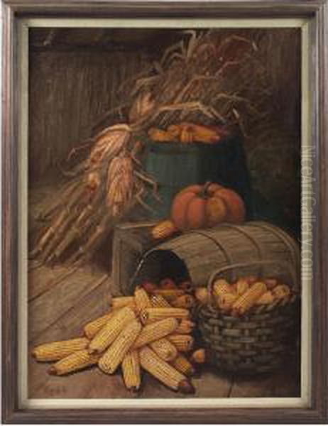 Still Life With Corn Oil Painting by Alfred Montgomery