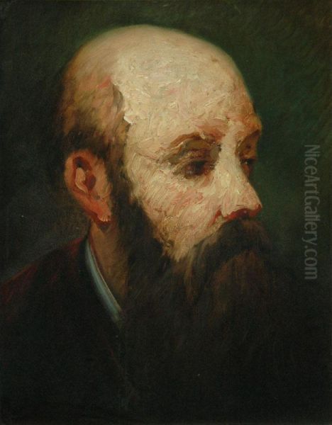 Portrait Of A Man, Possibly The Artist Oil Painting by Adolphe Joseph Th. Monticelli