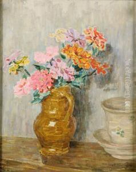 Bouquet De Fleurs Oil Painting by Jenny Montigny