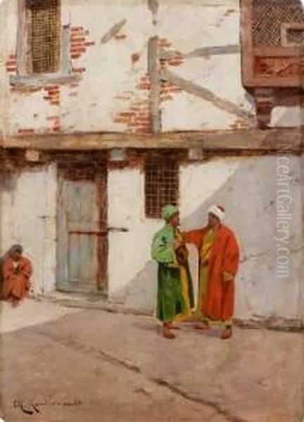 Conversation Orientale Oil Painting by Charles Montlevault