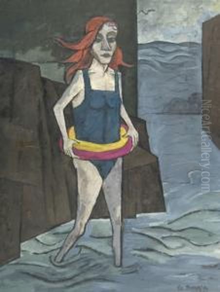 The Bather Oil Painting by Edward Hartley Mooney