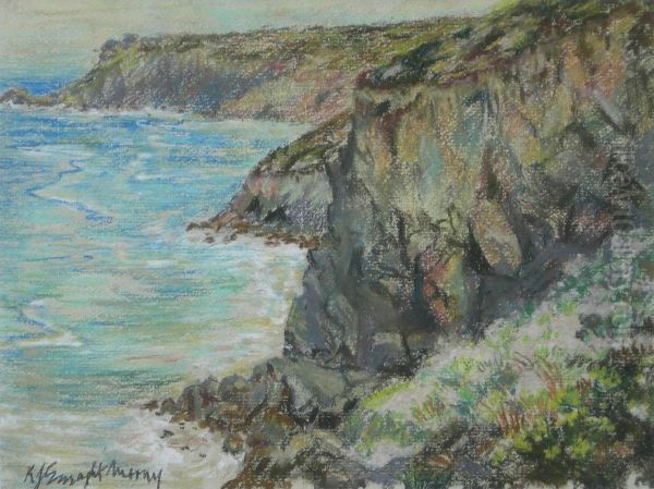 Near Chapel Porth, North Cornwall Oil Painting by Robert James Enraght Moony