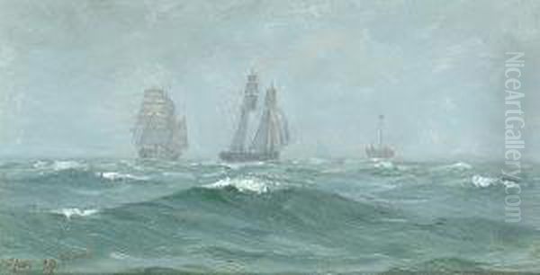 The Thames Estuary Oil Painting by A. Harvey Moore