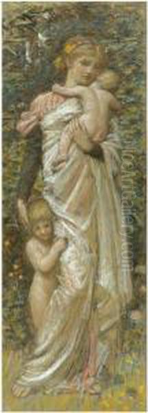 Caritas (charity) Oil Painting by Joseph Moore