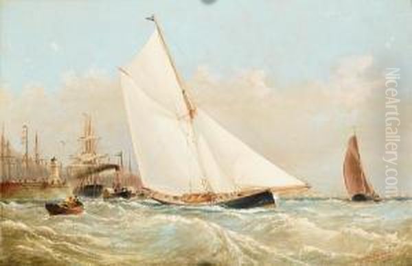 Running Out Of Ramsgate With The Tide Oil Painting by Barlow Moore