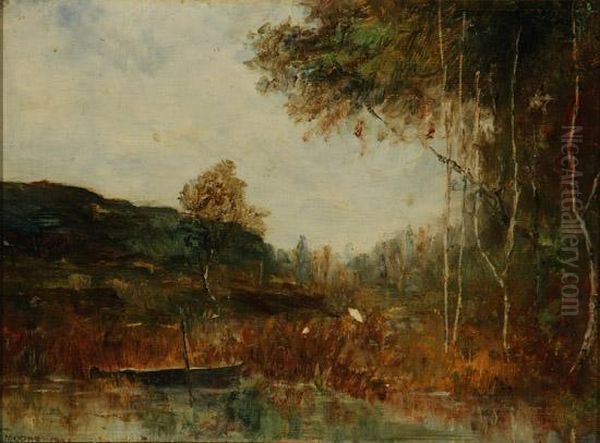 Forest Clearing, Autumn Oil Painting by Charles Herbert Moore