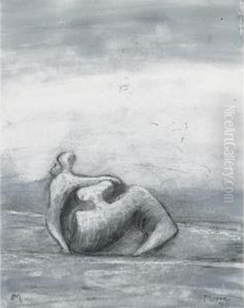 Reclining Figure Oil Painting by Henry Moore