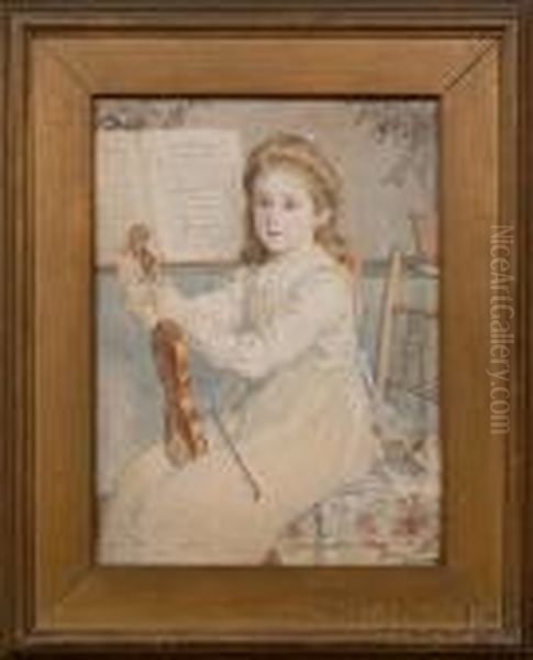 The Young Violinist Oil Painting by John Collingham Moore